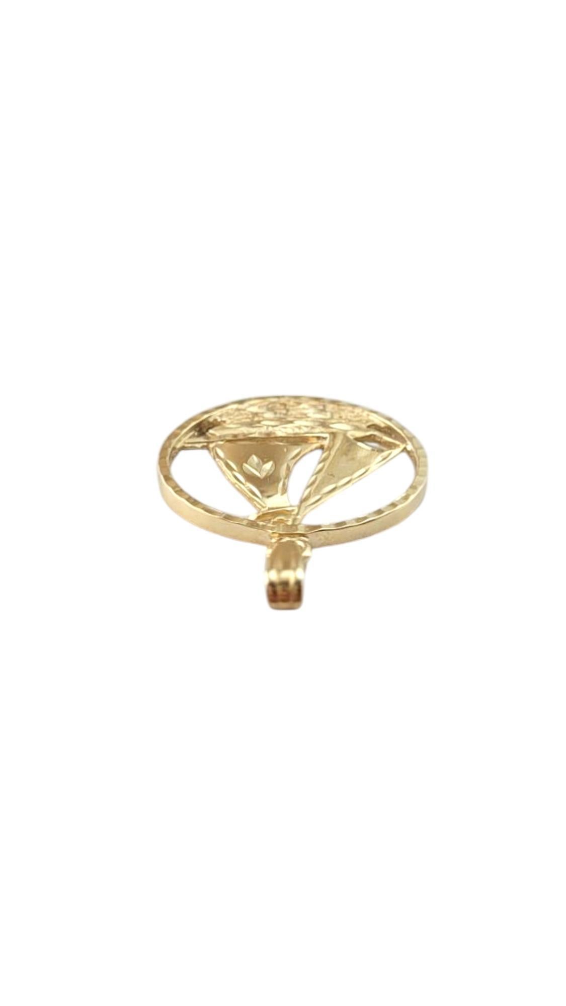 Breloque voilier en or jaune 14 carats #21271 en vente 2
