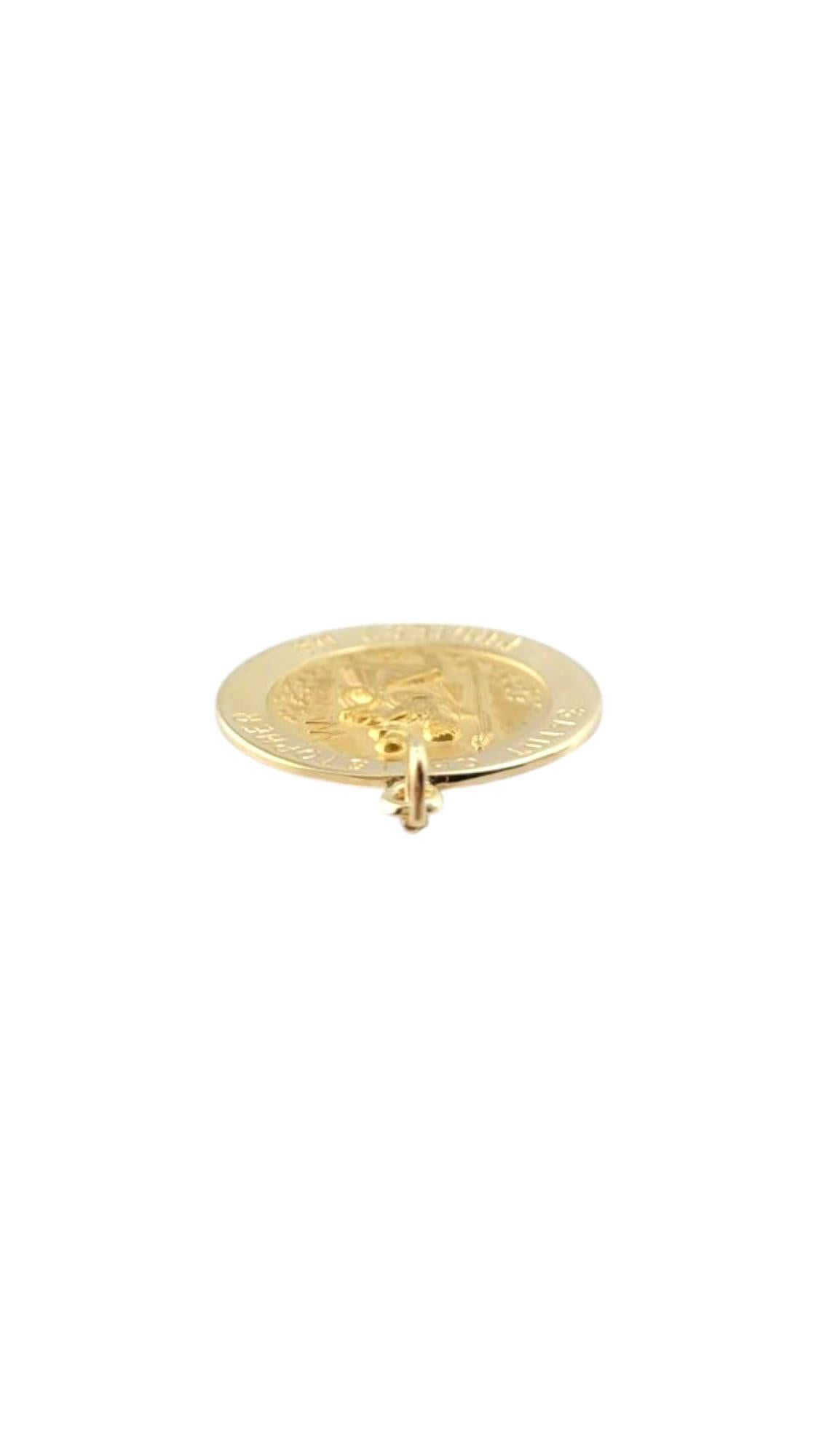 Pendentif Saint Christopher en or jaune 14 carats #21276 en vente 1