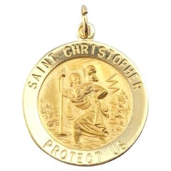 Pendentif Saint Christopher en or jaune 14 carats #21276