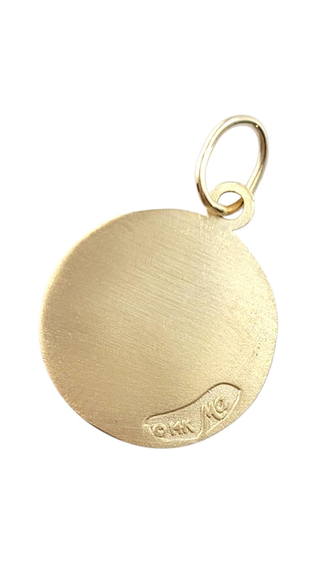 14 Karat Yellow Gold Saint Christopher Pendant #21309 In Good Condition In Washington Depot, CT