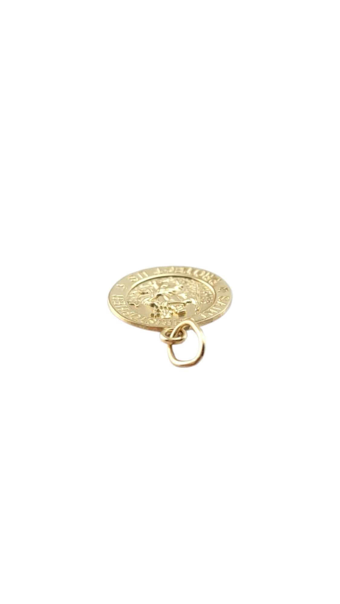 14 Karat Yellow Gold Saint Christopher Pendant #21309 1