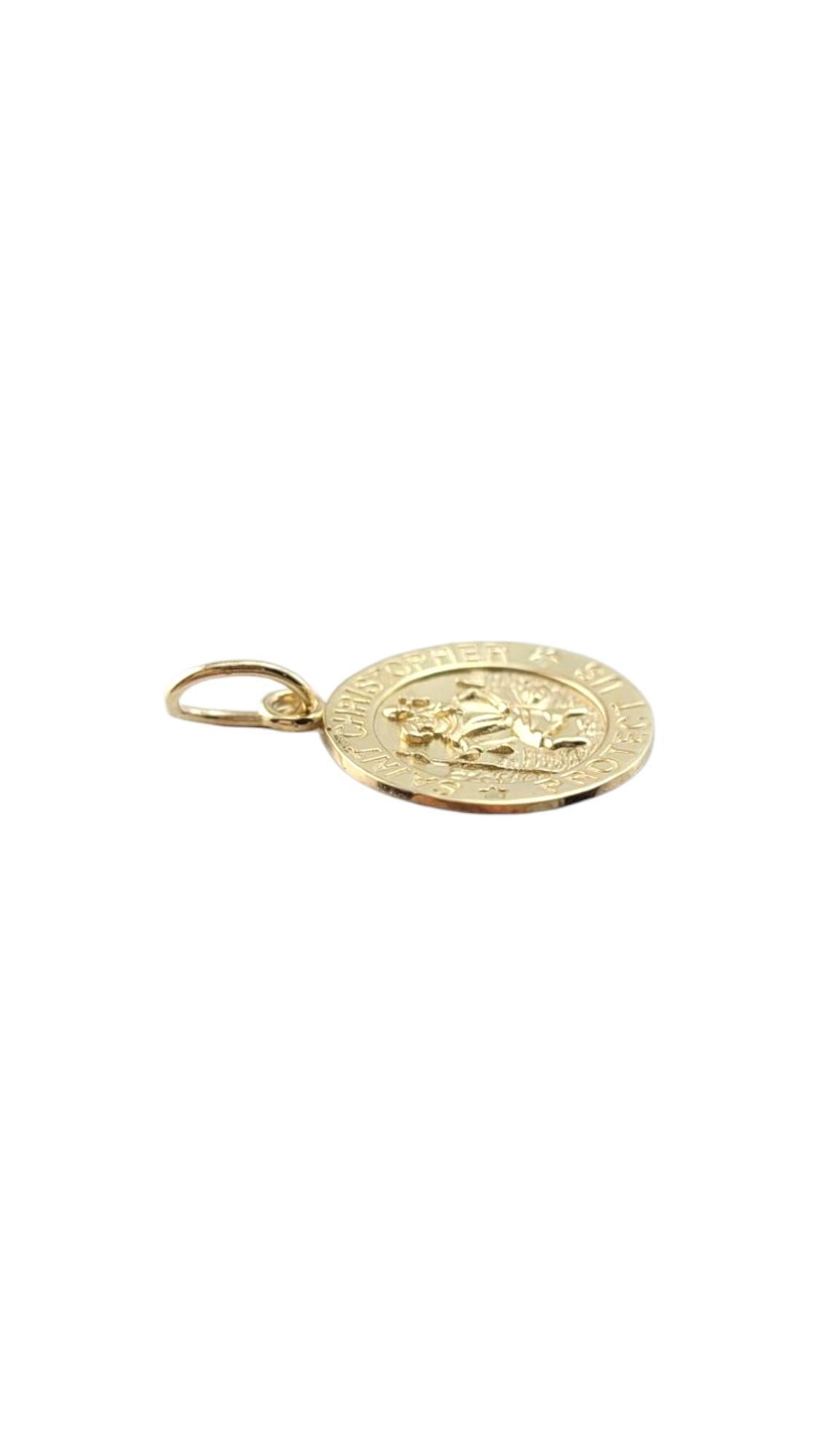 14 Karat Yellow Gold Saint Christopher Pendant #21309 2