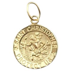 14 Karat Yellow Gold Saint Christopher Pendant #21309