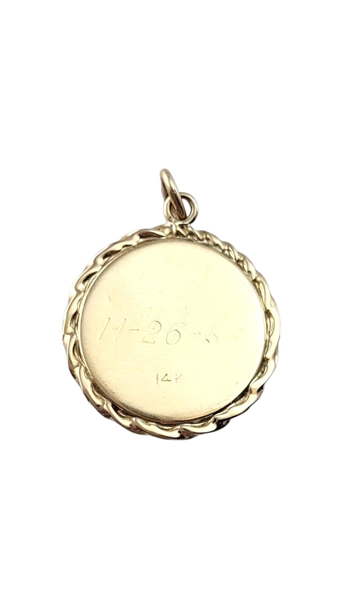 Ciondolo Saint Christopher in oro giallo 14 carati #21313 In condizioni buone in vendita a Washington Depot, CT