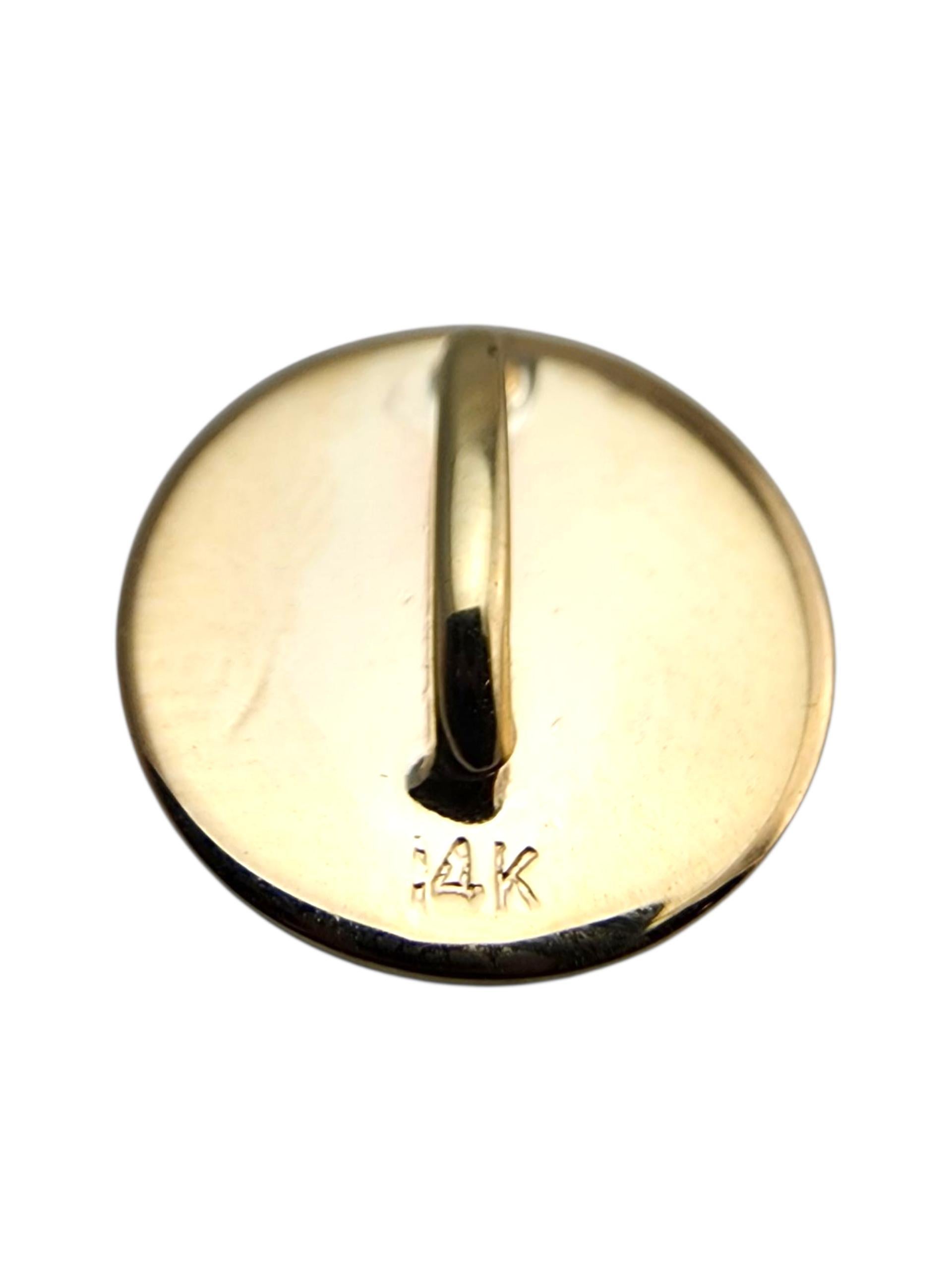 Pendentif Saint-Christophe en or jaune 14 carats #23919 en vente 1