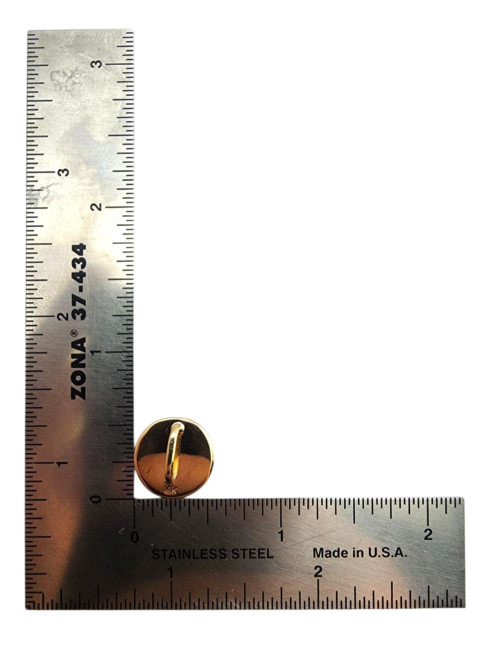 Pendentif Saint-Christophe en or jaune 14 carats #23919 en vente 2