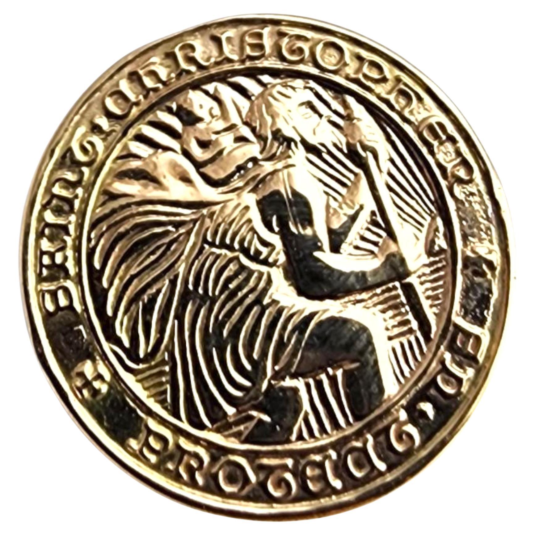 Pendentif Saint-Christophe en or jaune 14 carats #23919 en vente