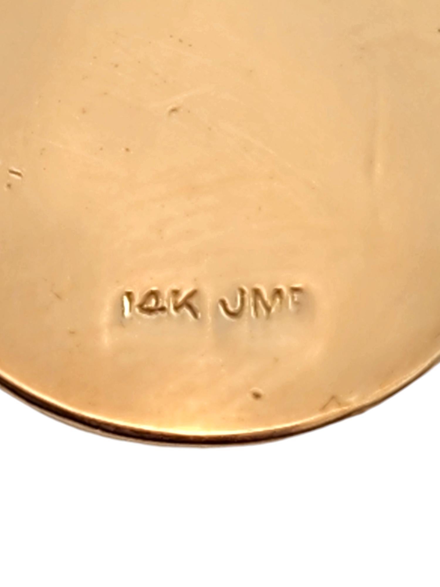 14 Karat Yellow Gold Saint Christopher Protect Us Charm #18540 1