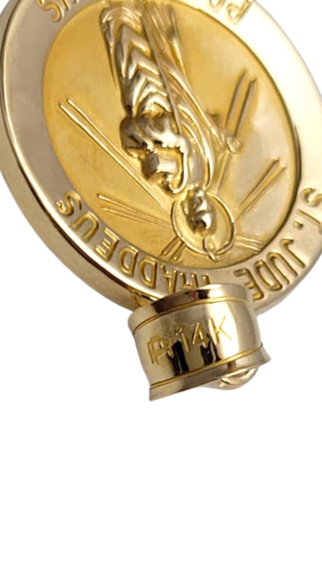 14 Karat Yellow Gold Saint Jude Pendant #21633 Bon état - En vente à Washington Depot, CT