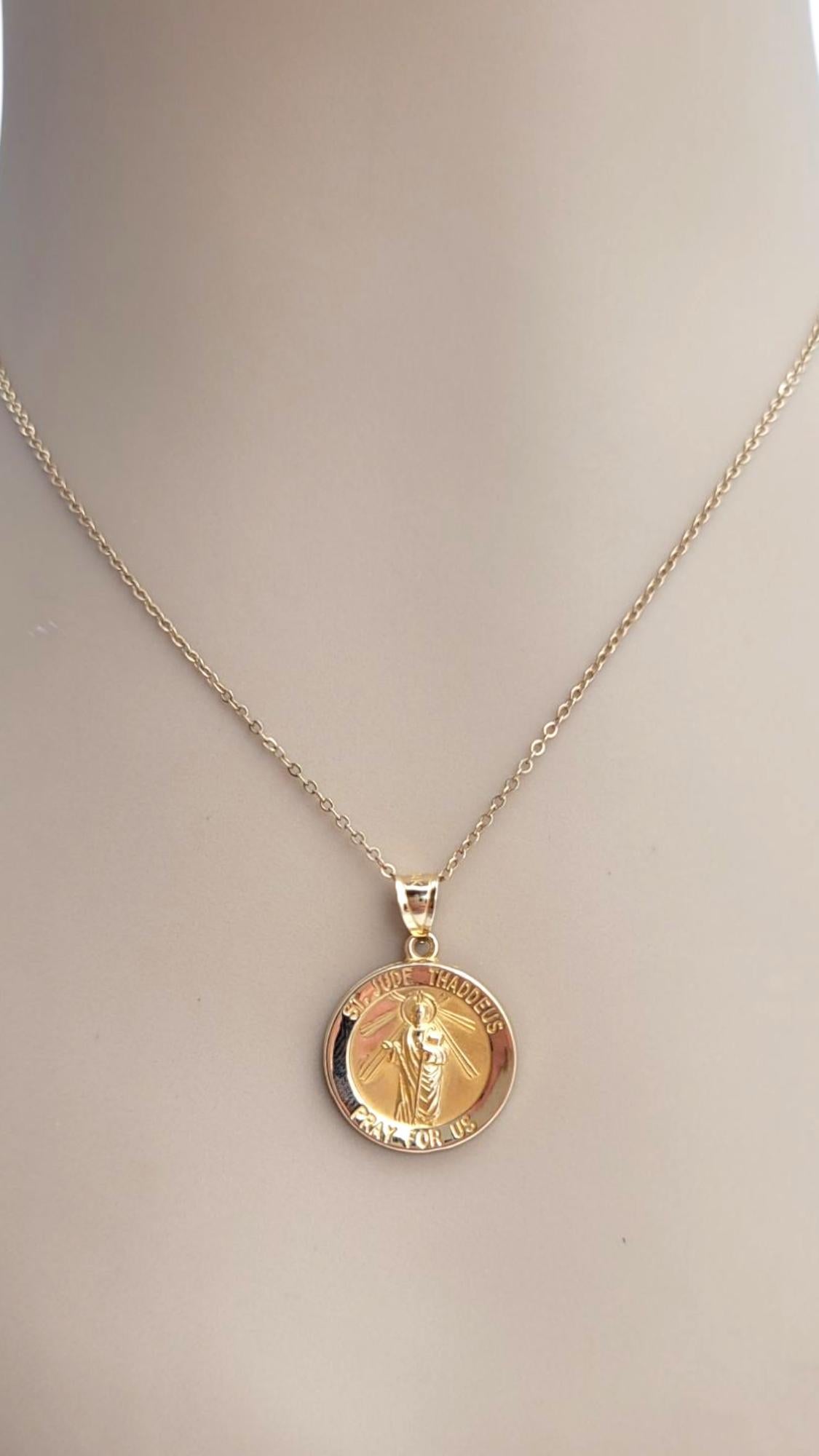 14 Karat Yellow Gold Saint Jude Pendant #21633 en vente 1