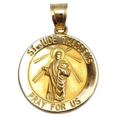 14 Karat Yellow Gold Saint Jude Pendant #21633