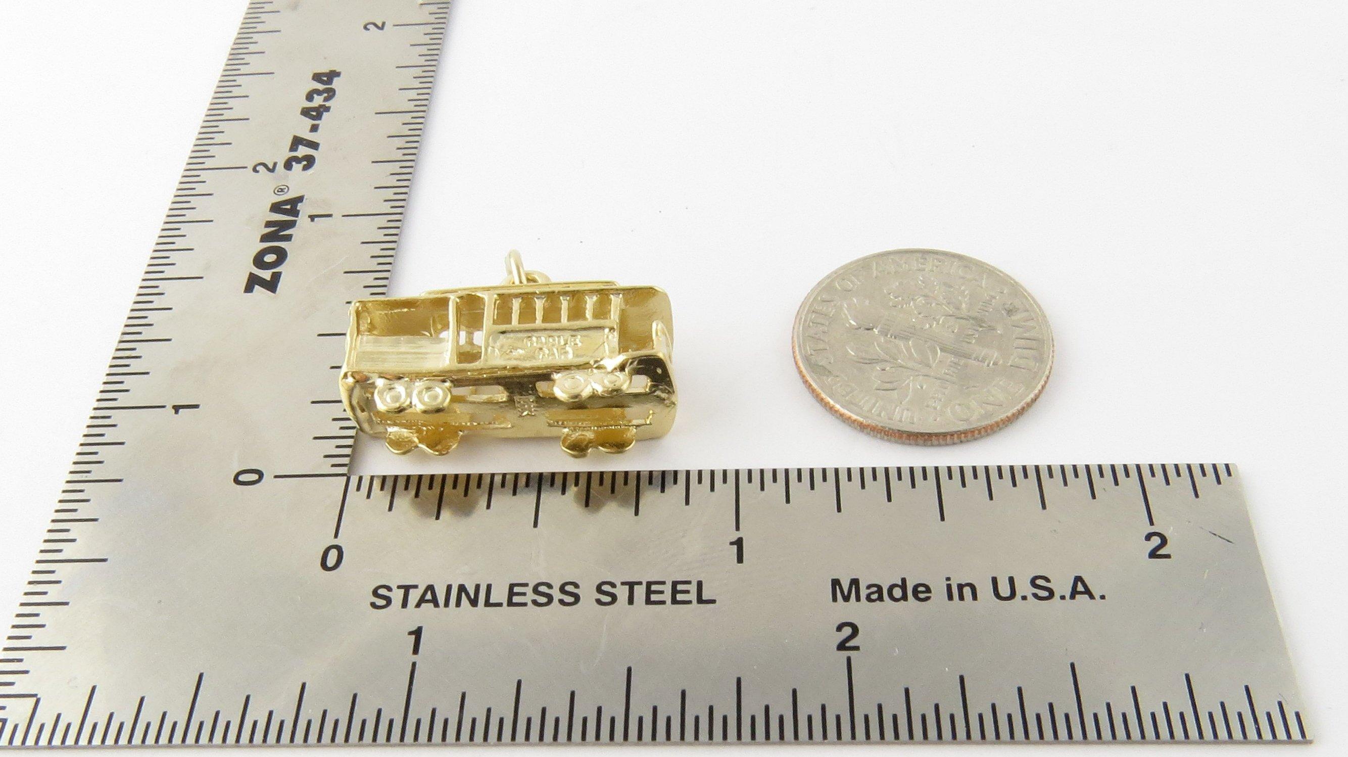 14 Karat Yellow Gold San Francisco Cable Car Charm 1
