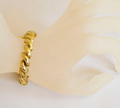 14 Karat Yellow Gold San Marco Macaroni Link Bracelet
