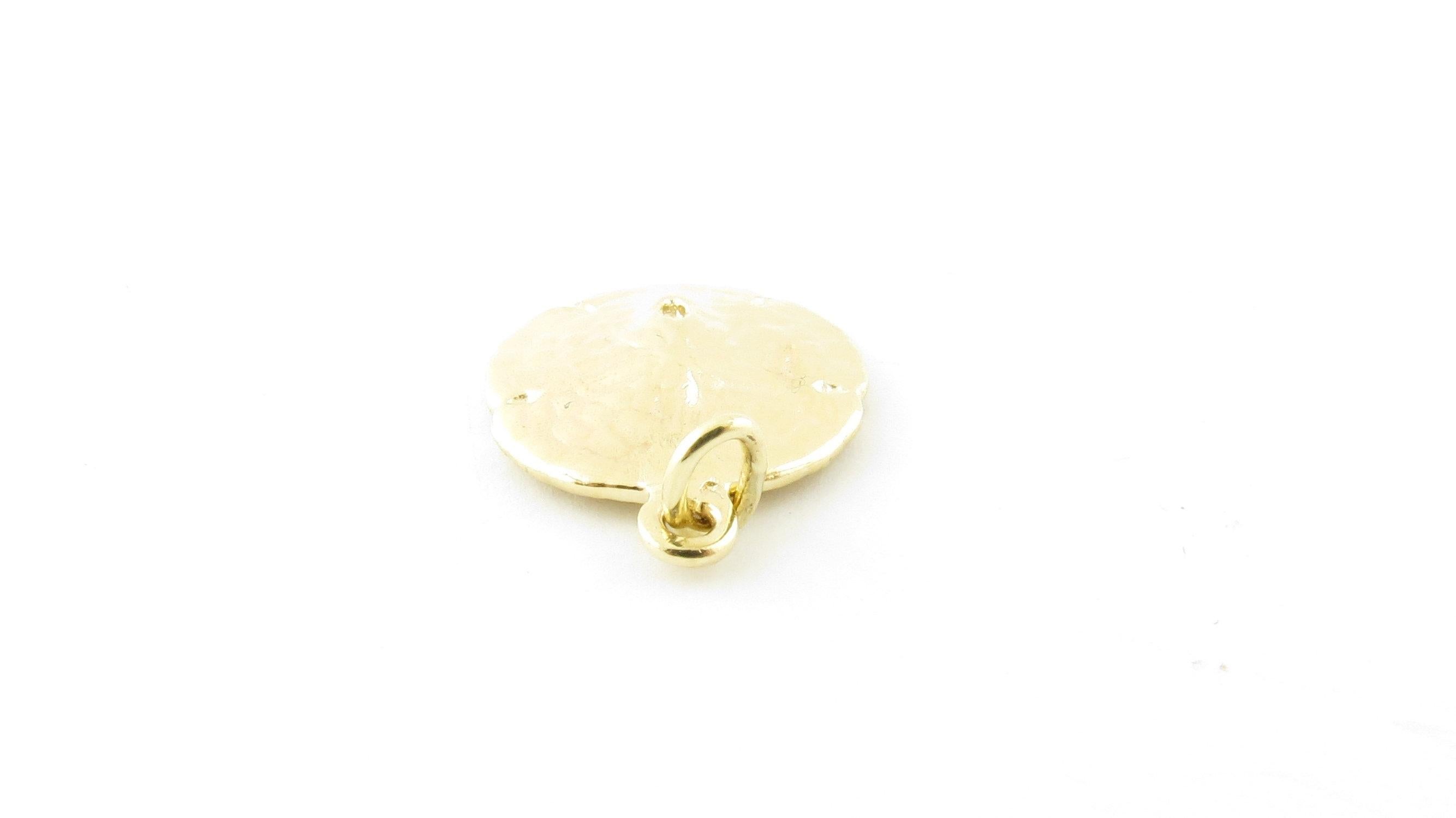 14k gold sand dollar necklace