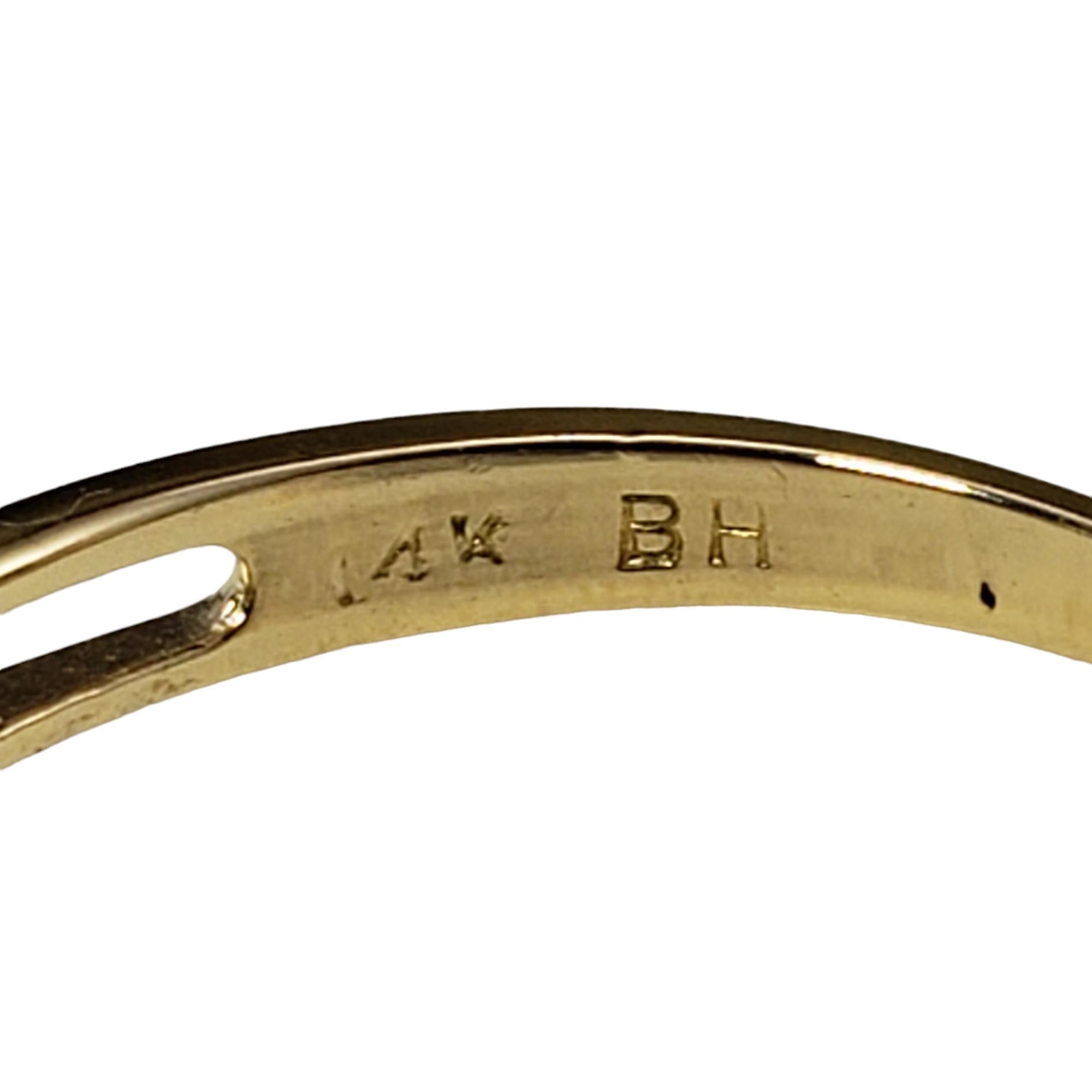 14 Karat Gelbgold Saphir und Diamant Blumenring Größe 5,5 #17146 Damen
