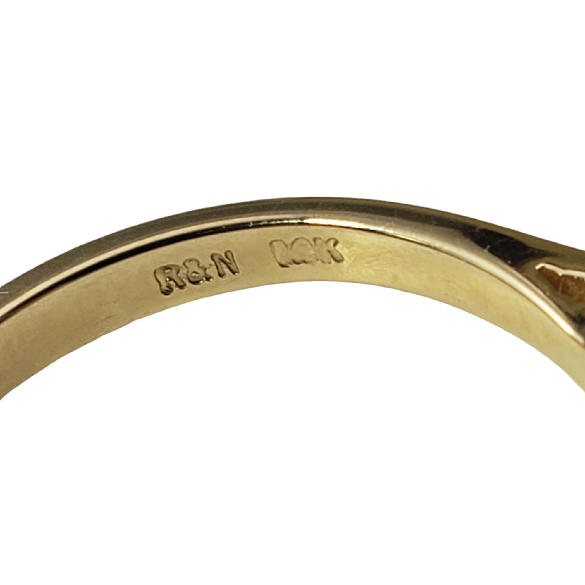 Bague en or jaune 14 carats, saphir et diamant taille 5,75  #17869 Pour femmes en vente