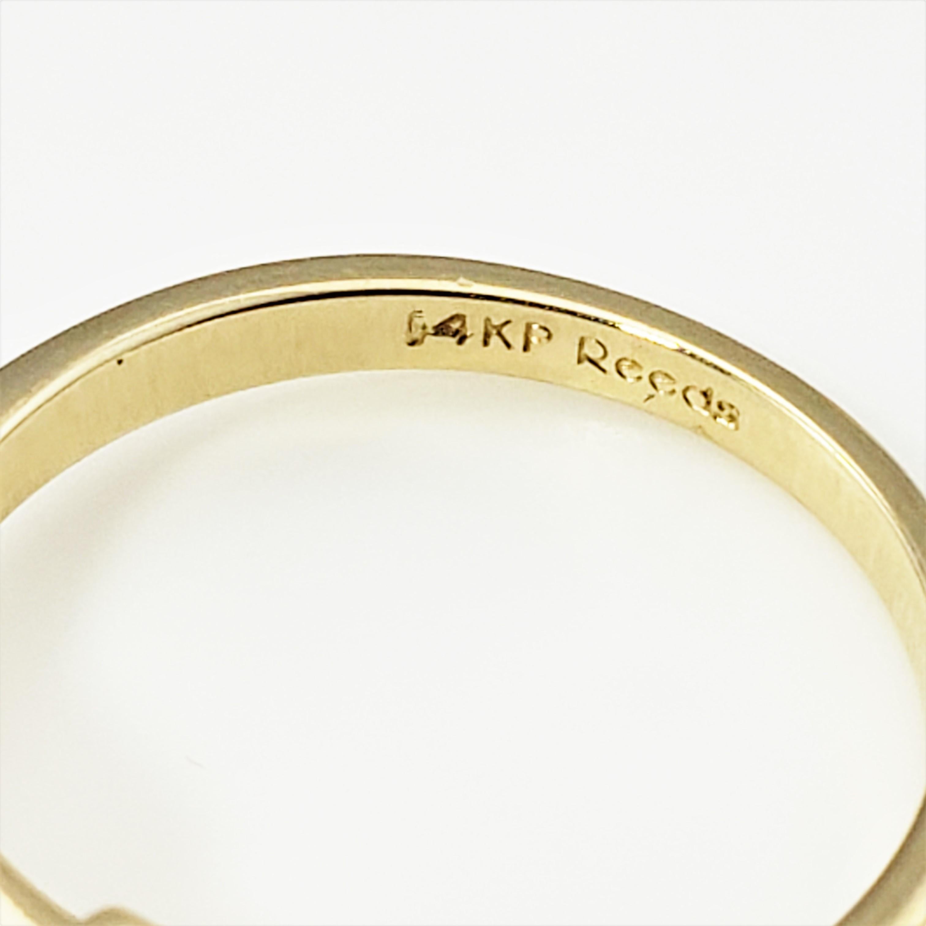 14 Karat Yellow Gold Sapphire and Diamond Ring  2