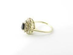 14 Karat Yellow Gold Natural Sapphire and Diamond Ring