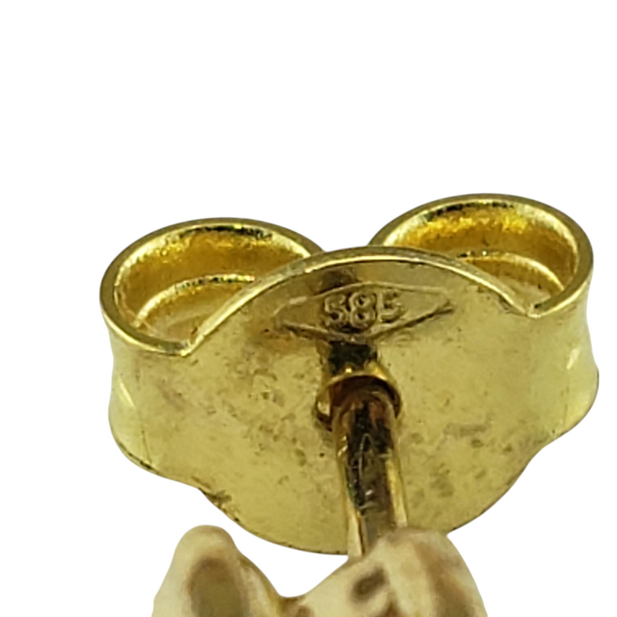 Pear Cut 14 Karat Yellow Gold Sapphire and Diamond Stud Earrings  #19737 For Sale