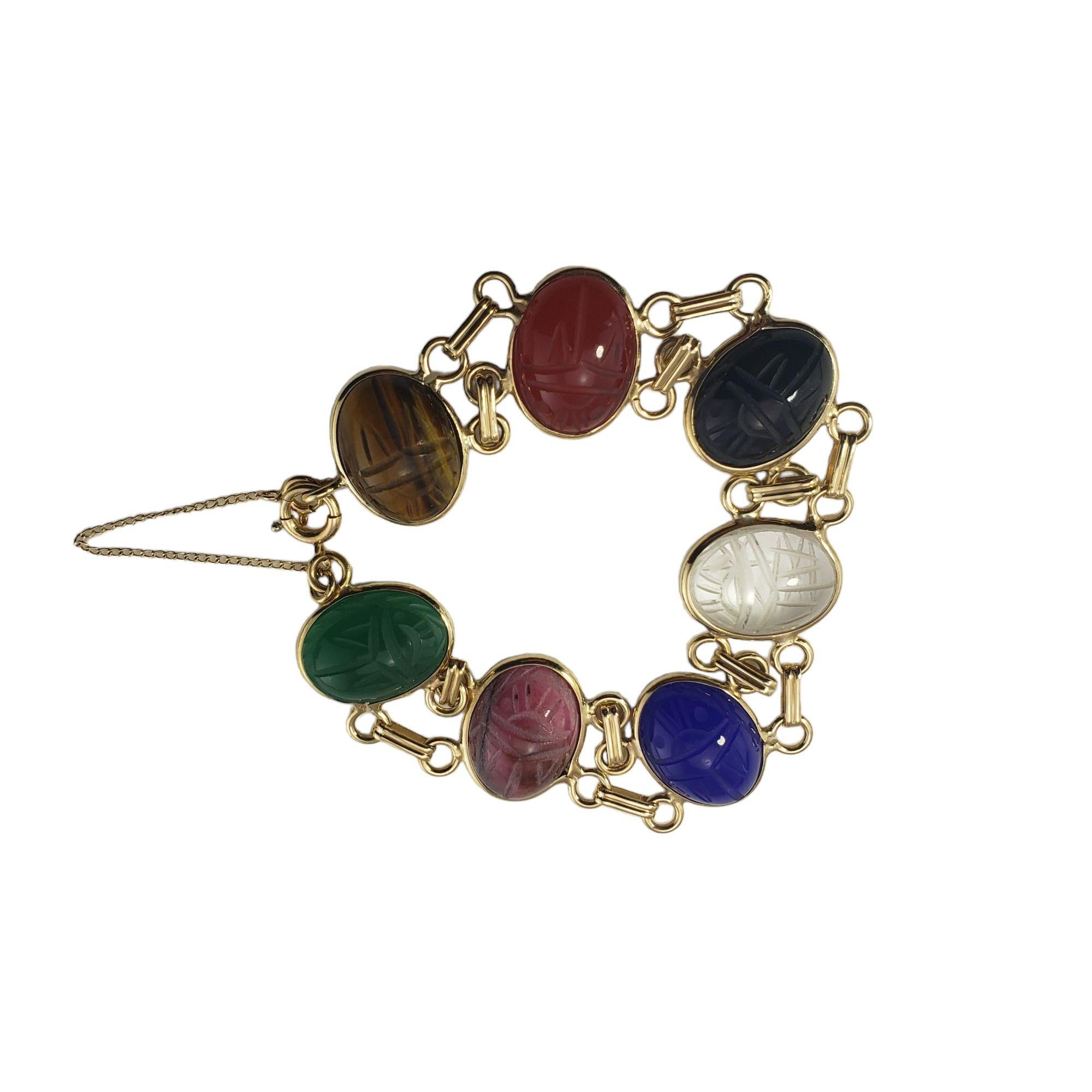 Bracelet scarabée en or jaune 14 carats Pour femmes en vente