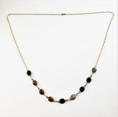 14 Karat Yellow Gold Scarab Necklace