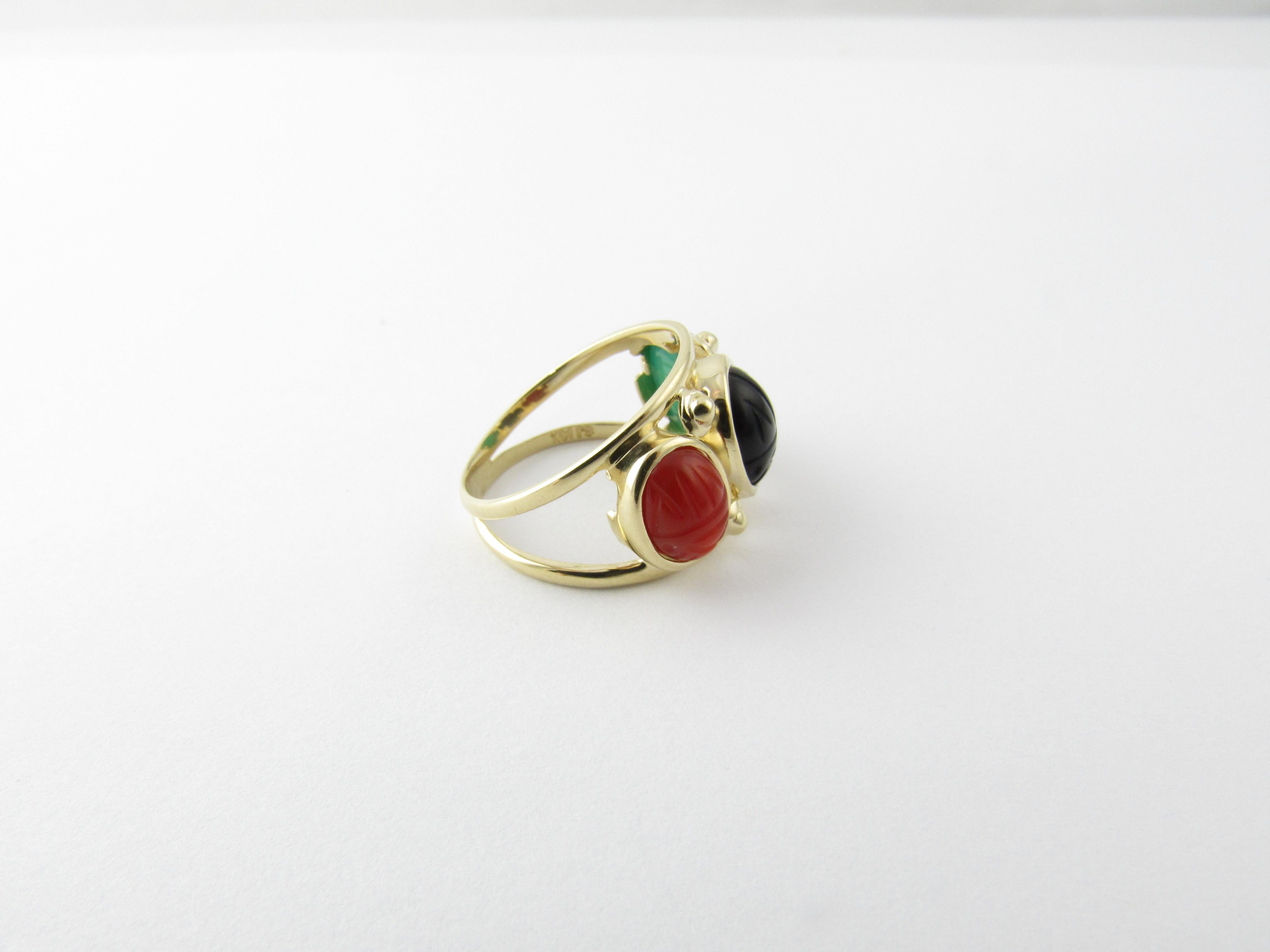 14 Karat Yellow Gold Scarab Ring 4