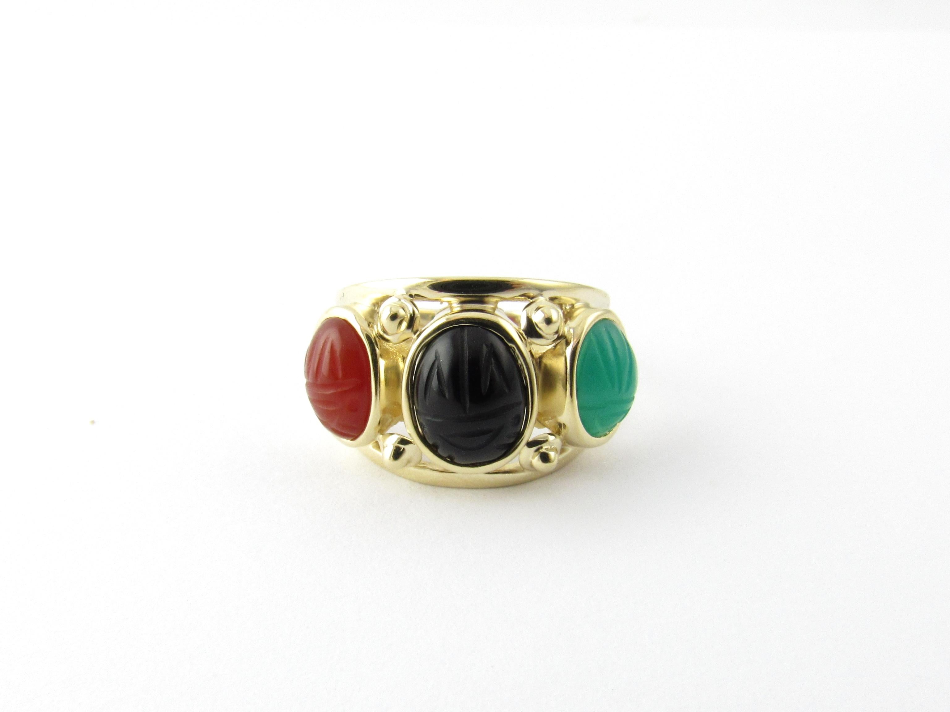 Women's 14 Karat Yellow Gold Scarab Ring