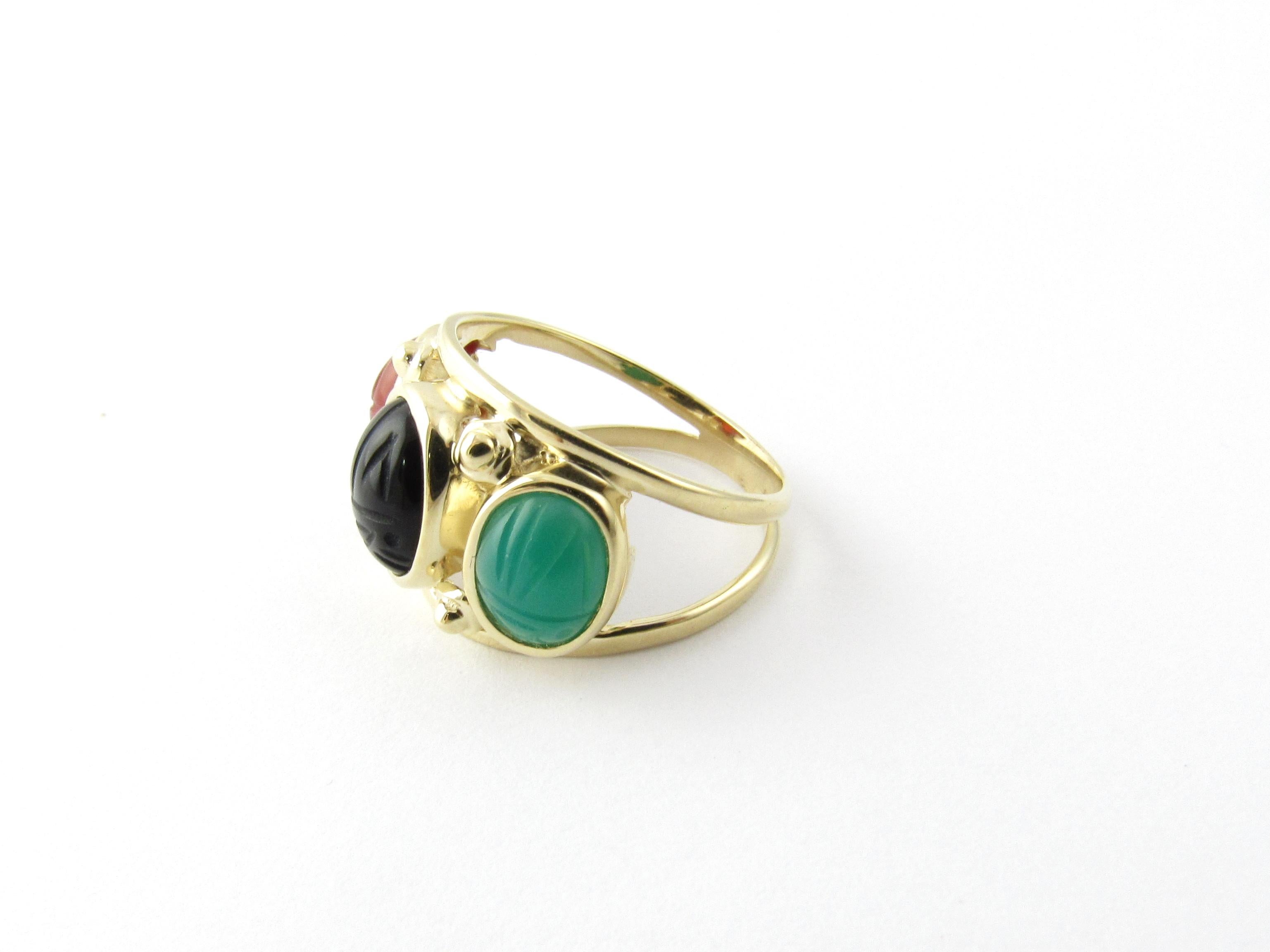 14 Karat Yellow Gold Scarab Ring 1