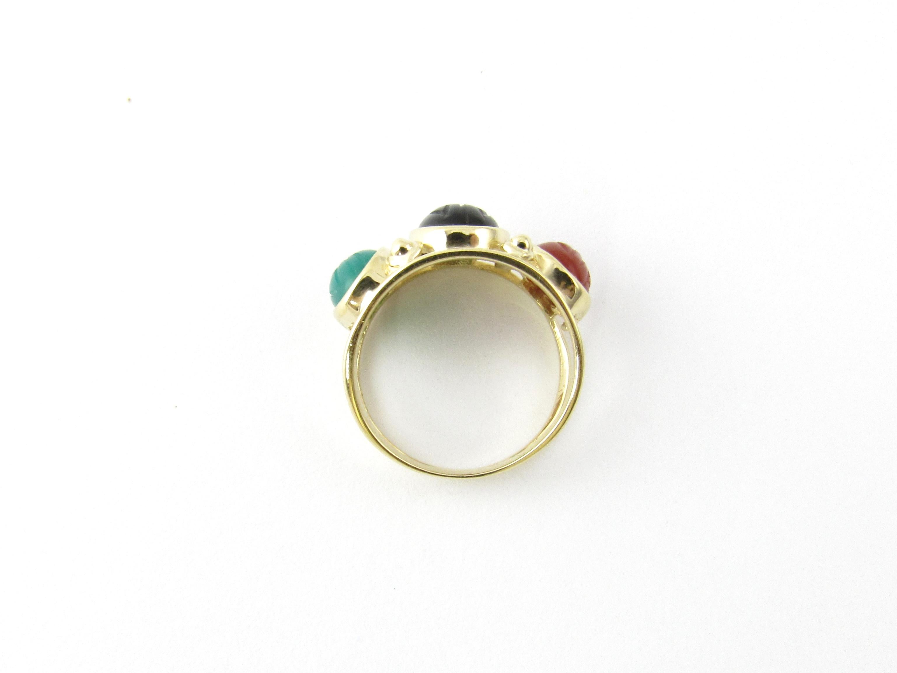 14 Karat Yellow Gold Scarab Ring 3