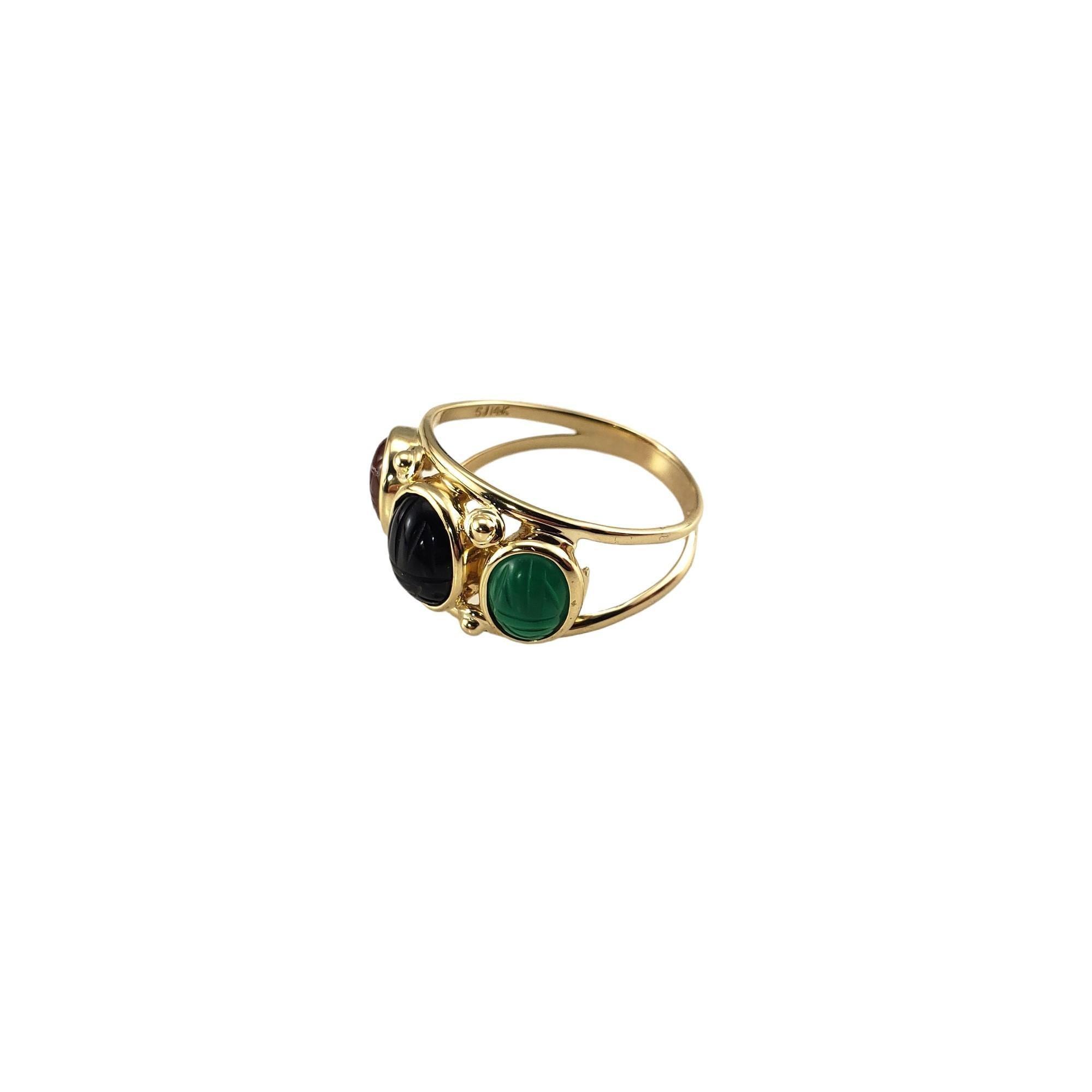 Oval Cut 14 Karat Yellow Gold Scarab Ring Size 9.75-10 #16731 For Sale