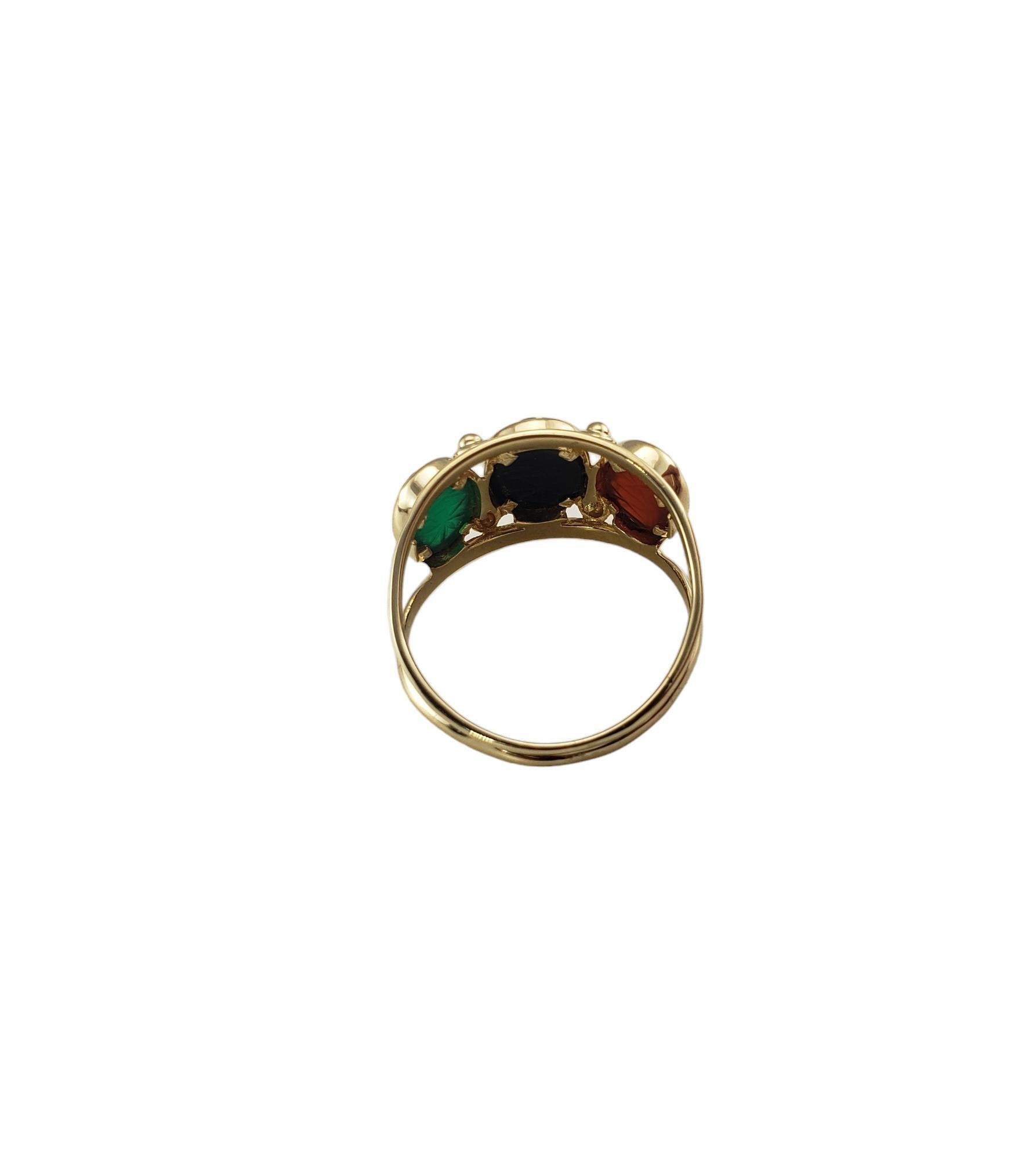 14 Karat Yellow Gold Scarab Ring Size 9.75-10 #16731 In Good Condition For Sale In Washington Depot, CT