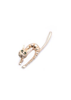 14 Karat Yellow Gold Scaredy Cat Pin