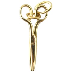 14 Karat Yellow Gold Scissors Charm