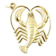 Vintage 14 Karat Yellow Gold Scorpion Pendant