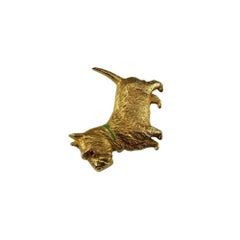 14 Karat Yellow Gold Scottish Terrier Brooch/Pin #19047