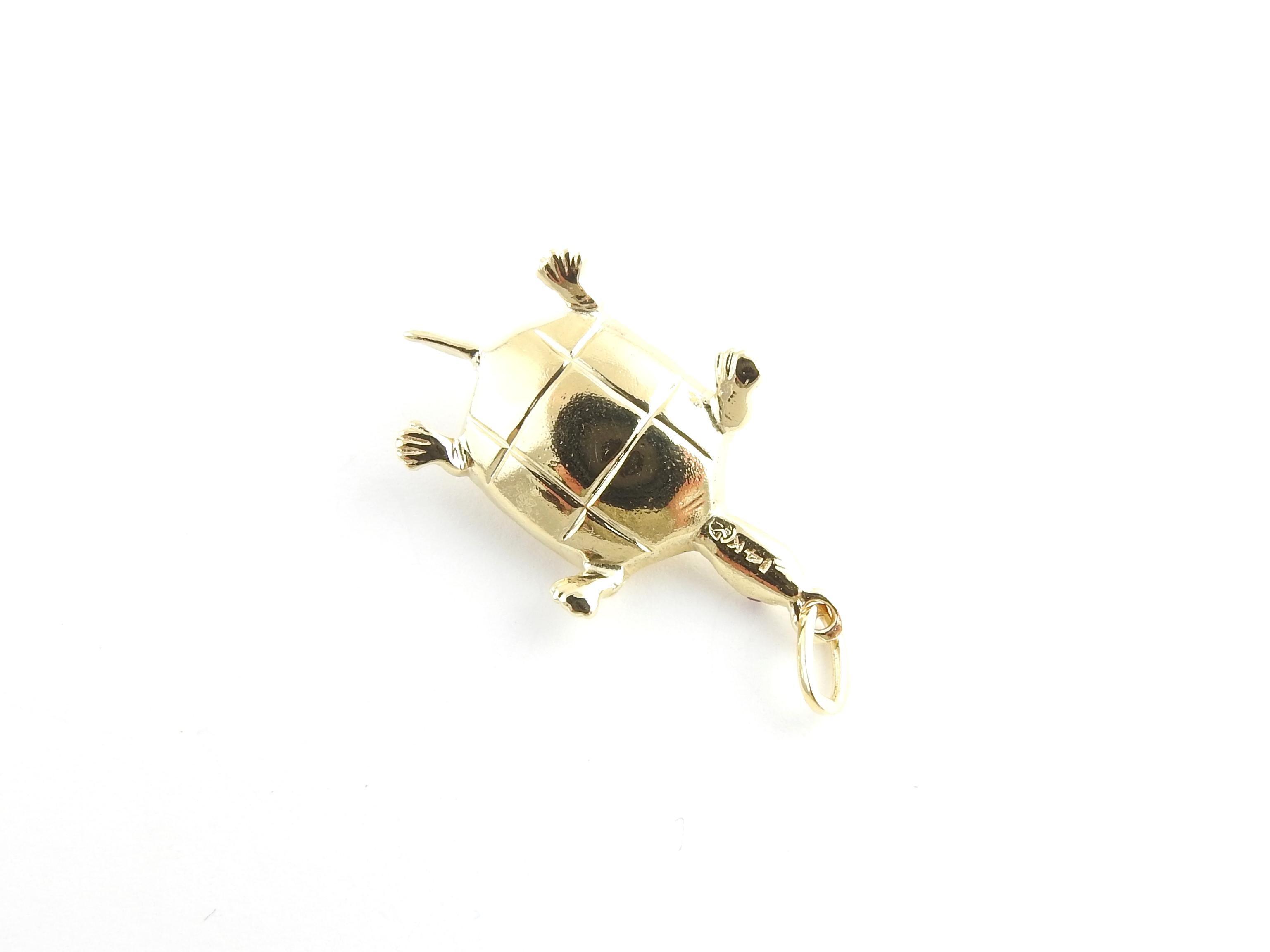 14 Karat Yellow Gold Sea Turtle Charm 1