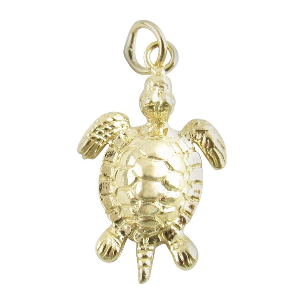 14 Karat Yellow Gold Sea Turtle Charm