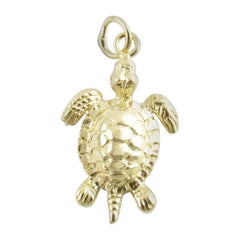 14 Karat Yellow Gold Sea Turtle Charm