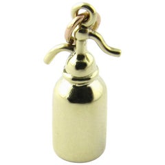 14 Karat Yellow Gold Seltzer Bottle Charm