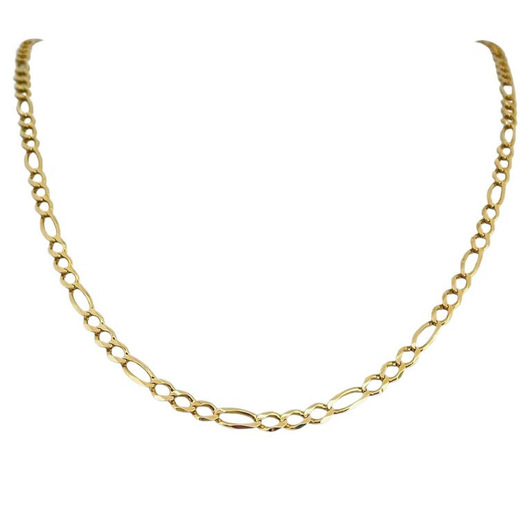 Nina's Jewelry Box 14k Yellow Gold 5.35mm Semi-Solid Figaro Chain Bracelet 8 Inch 