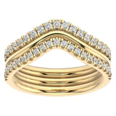 14 Karat Yellow Gold Shila Petite Stackable Diamond Ring '2/5 Carat'