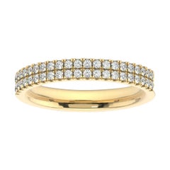 14 Karat Yellow Gold Shiran Two Rows Diamond Ring '1/3 Carat'