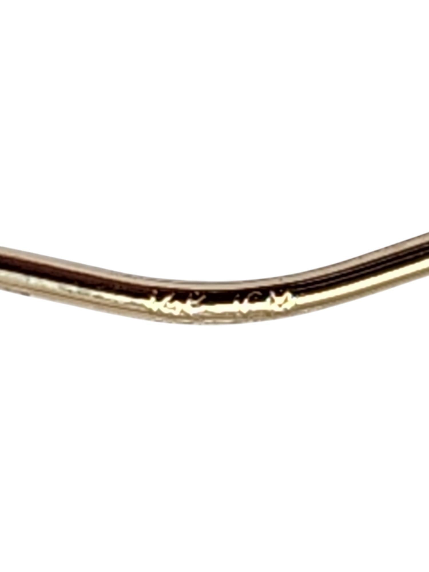 14 Karat Yellow Gold Shrimp Oval Hoop Earrings #20486 For Sale 3