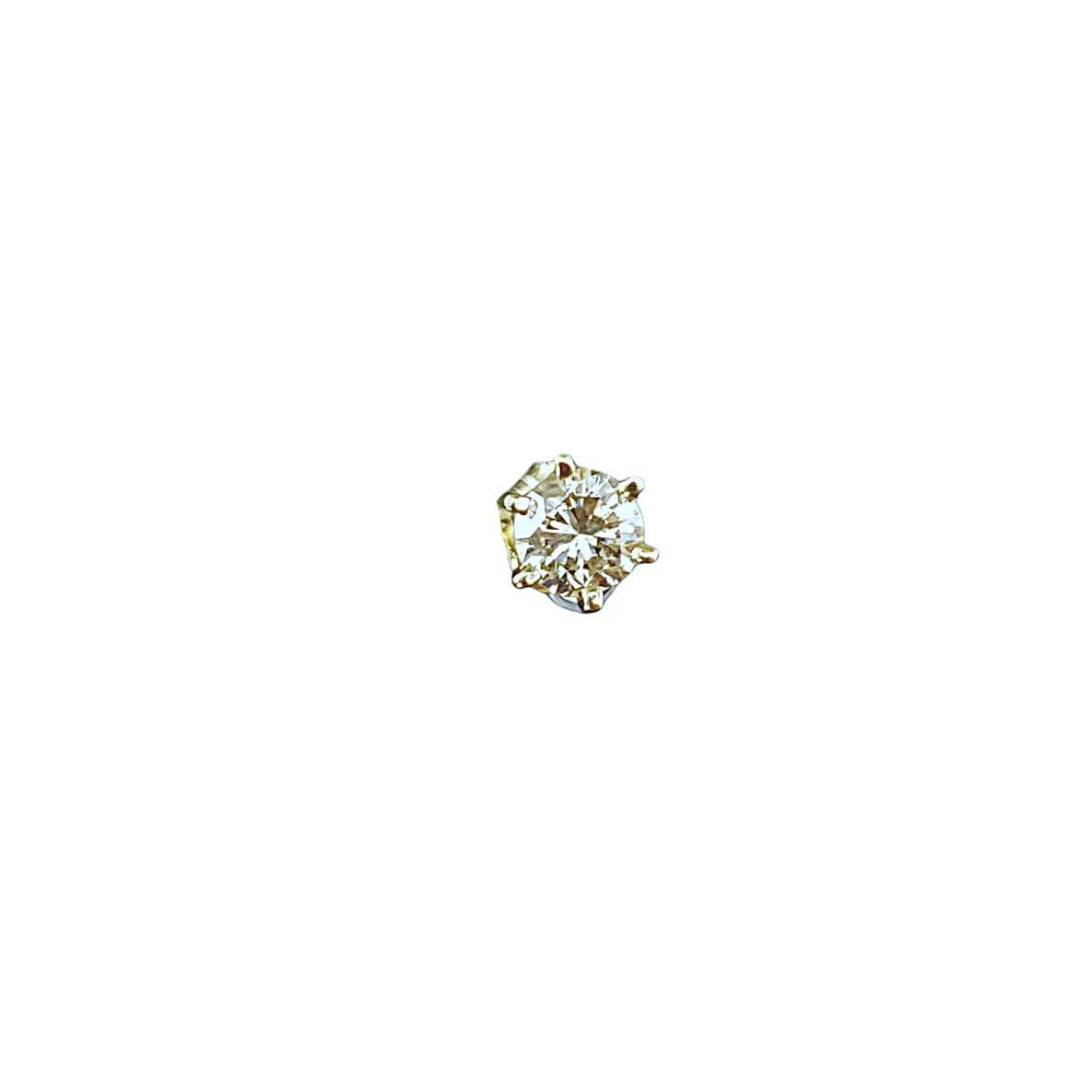 14 Karat Yellow Gold Single Diamond Stud Earring #21576
