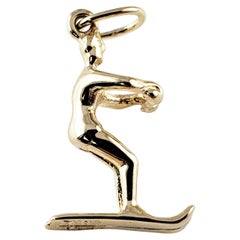 Vintage 14 Karat Yellow Gold Skier Charm