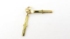 14 Karat Yellow Gold Skis Charm