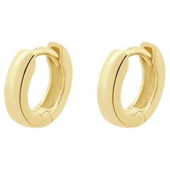 Orecchini a cerchio piccoli in oro giallo 14 carati