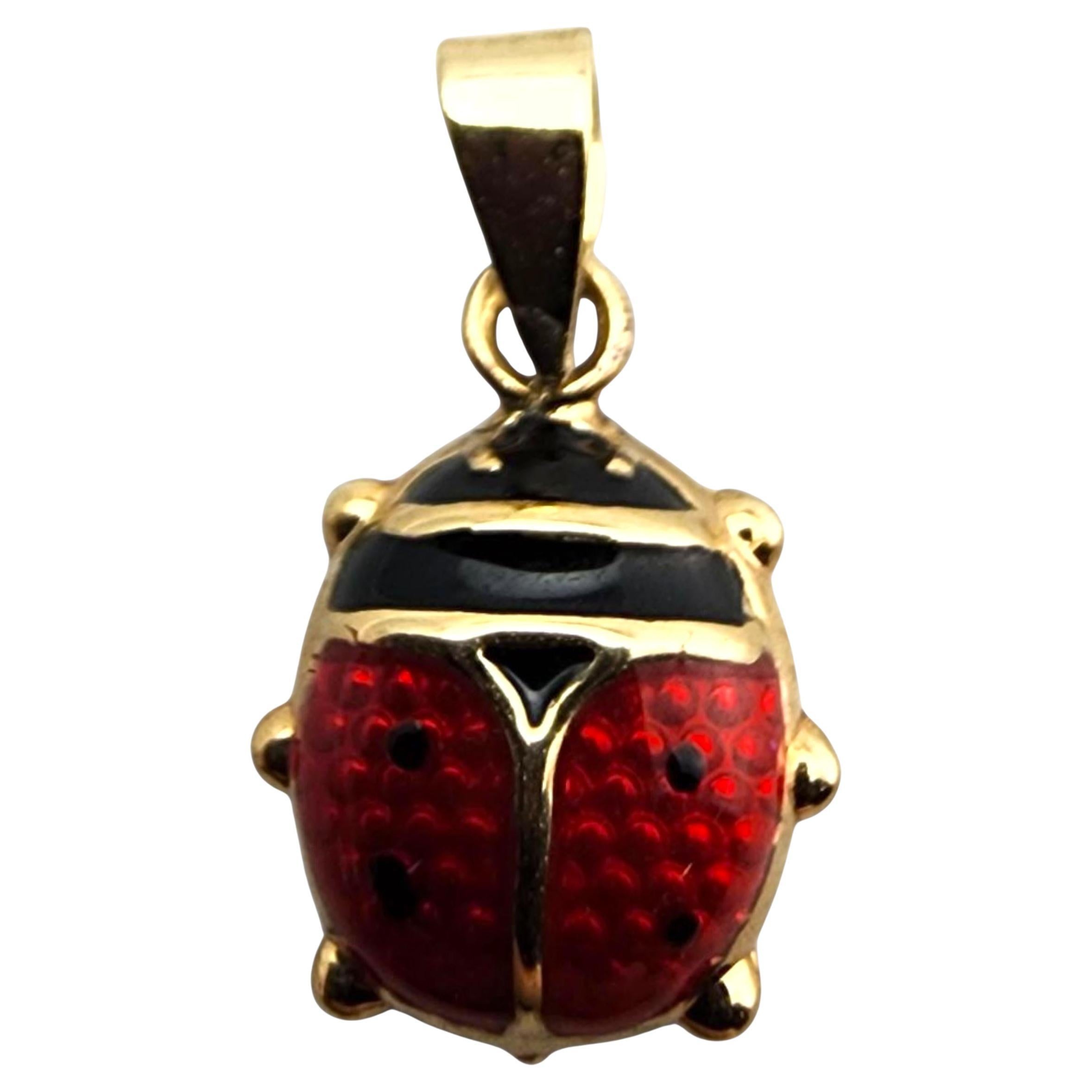 Charm en or jaune 14 carats petite coccinelle #23695