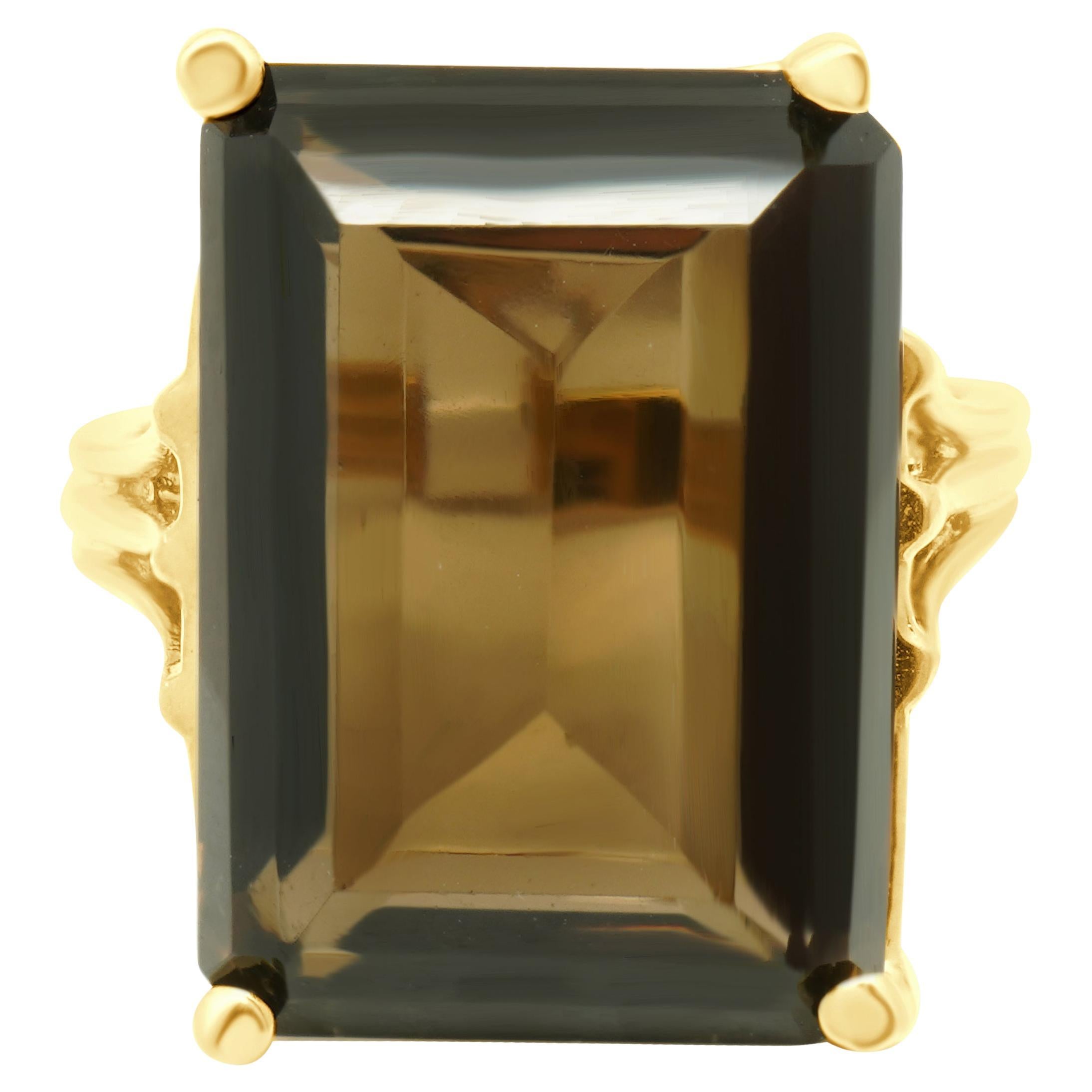 An 18k Gold and Citrine Dress Ring by Poiray For Sale at 1stDibs