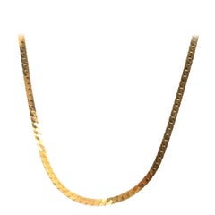 14 Karat Yellow Gold Snake Necklace